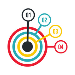 Colorful diagram icon, flat style
