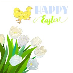 Happy Easter Typographical Background