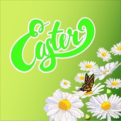 Fototapeta na wymiar Happy Easter Typographical Background