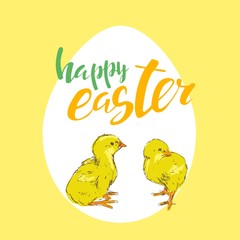 Happy Easter Typographical Background
