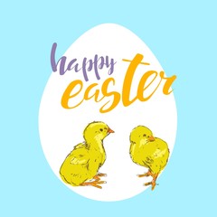 Happy Easter Typographical Background