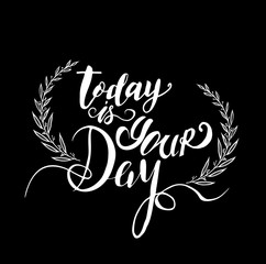 Abstract Background with Inspirational hand drawn quote - 