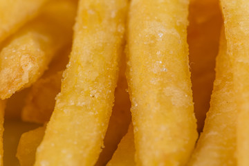 Fried potatoes closeup