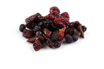 Dried cranberries, cherries and blueberries