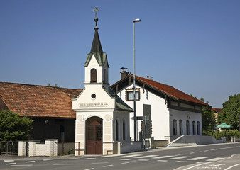 Fototapeta na wymiar Chapel of St. Virgin Mary in Dobova. Slovenia