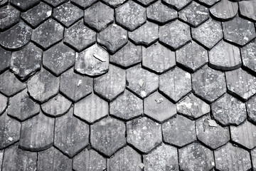 old roof shingles background