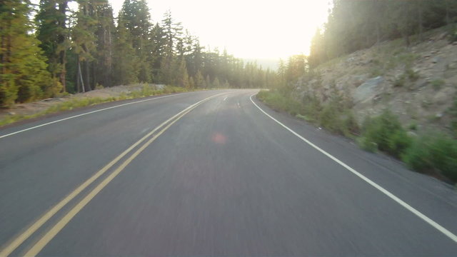 Driving at sunrise