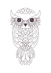 Owl graphic. Abstract