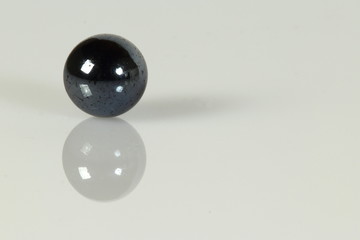 grey glass marbels isolated on whit background