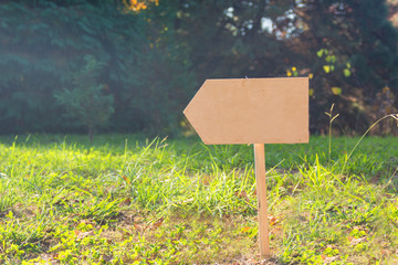 signpost in the grass