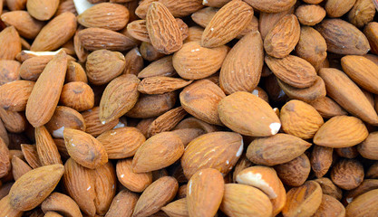 Almonds background