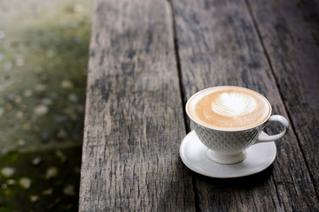 Caffee Latte in white cup