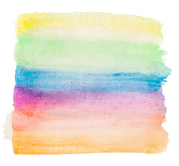 Wasserfarben bunt Fleck auf weißem Hintergrund