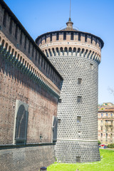 Sforza's Castle in Milan, Italy.