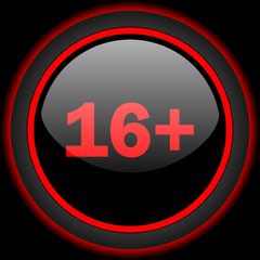 Fototapeta premium adults black and red glossy internet icon on black background