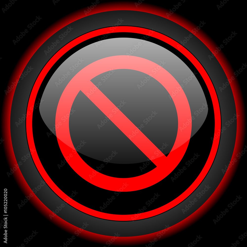 Poster access denied black and red glossy internet icon on black background