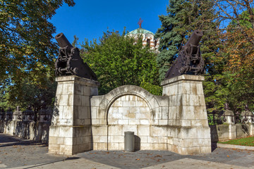 Fototapeta na wymiar St. George the Conqueror Chapel Mausoleum, City of Pleven, Bulgaria