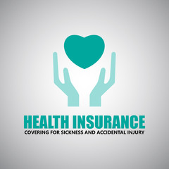 Fototapeta premium Insurance health, and travel icons