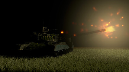 Fototapeta premium Shot of a tank gun