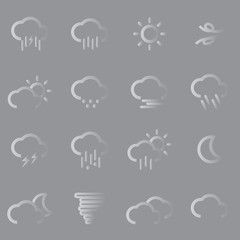 Obraz premium weather flat icons