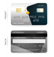 Vector/Blue and abstract bright square,triangle patterns background credit debit card design template,To adapt idea for commercial,business,advertising,information,financial,illustration