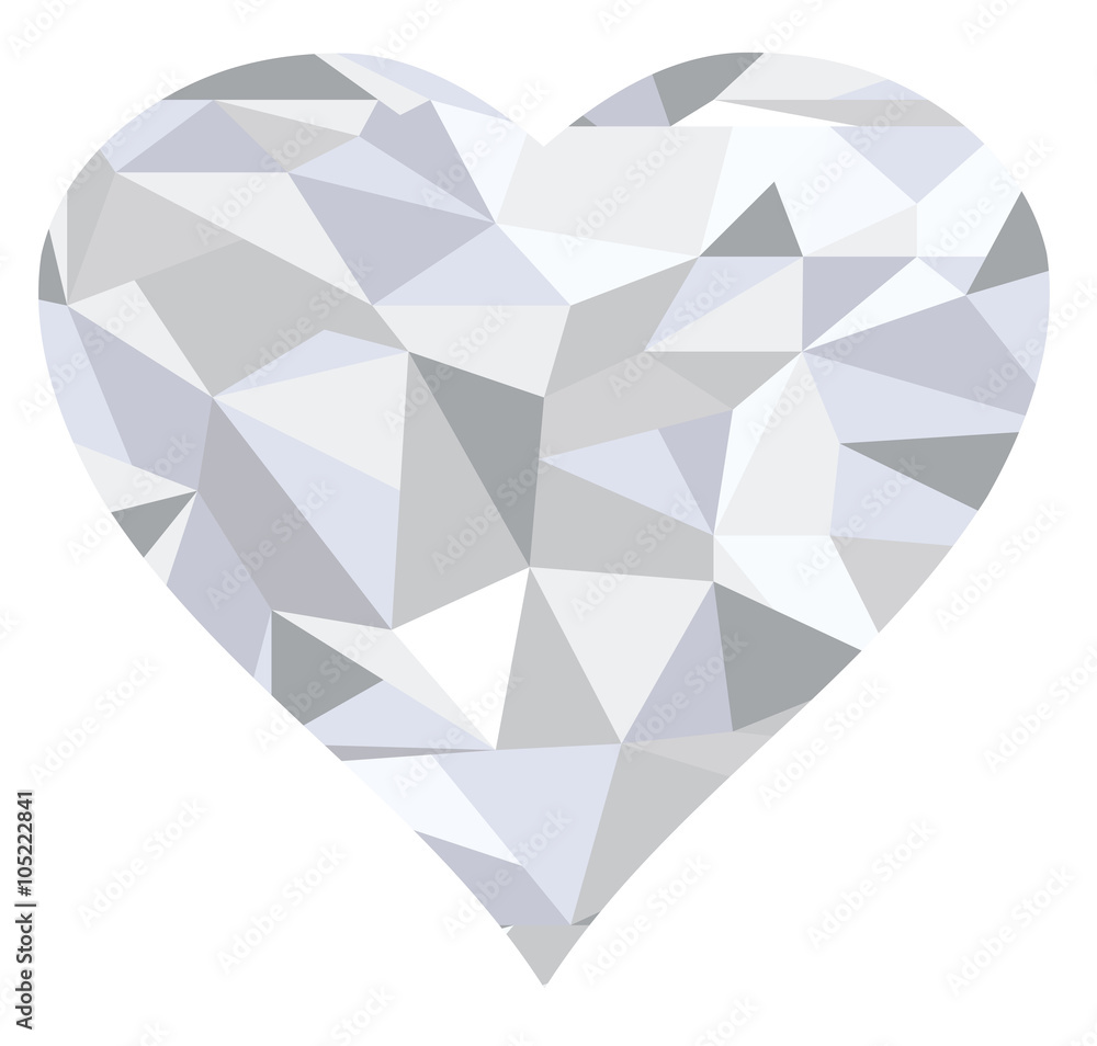 Sticker diamond heart