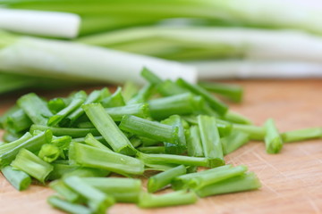 Fototapeta premium Fresh cutted spring onion
