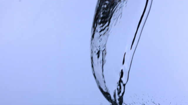 Water pouring and splashing, slow motion