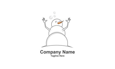 Snowman Logo Vector