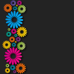 Obraz premium fond abstrait;fleurs colorées