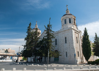 Fototapeta na wymiar Holy Trinity church in Jerusalem