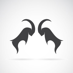 Vector image of an Sheep rams fighting on white background