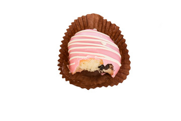 glazed donuts on white background