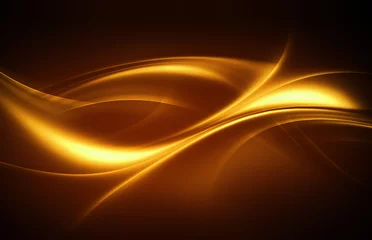 Wall murals Abstract wave abstract gold background