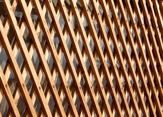 Wooden broun fence fragment
