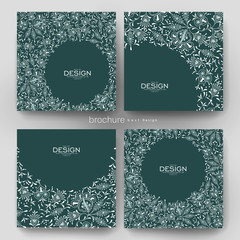 Naklejka premium floral ornament vector brochure template. Flyer Layout