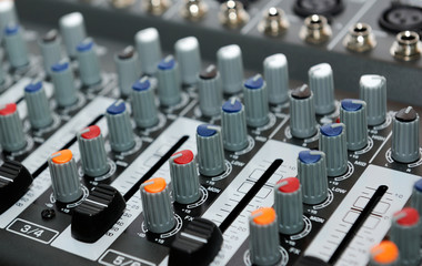 Audio mixer, music equipment