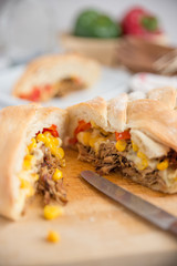 Stromboli, italienisches Pizzabrot 