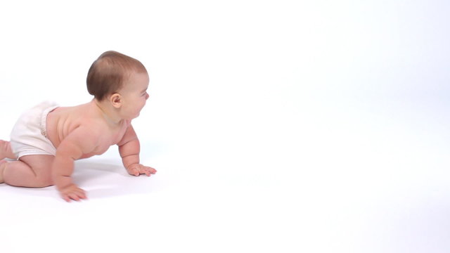 Baby crawling