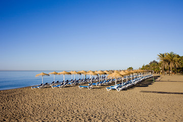 Marbella Beach on Costa del Sol in Spain