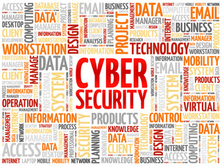 Fototapeta premium Cyber Security word cloud concept