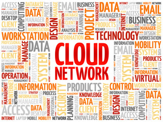 Cloud Network word cloud concept