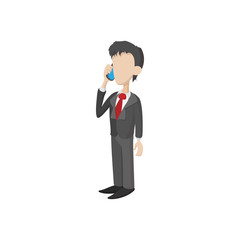 Obraz premium Businessman icon in cartoon style