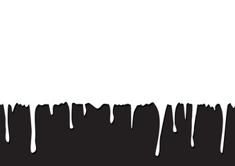 Seamless melted paint on a black wall