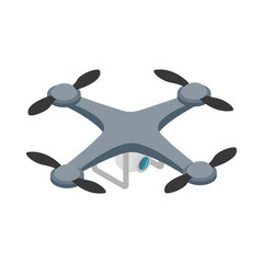 Quadrocopter icon, isometric 3d style 