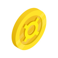 Obraz premium Generic currency symbol icon, isometric 3d style