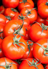 Healthy food, background. Red tomatoes