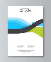 Naklejka premium Annual report cover design. book, brochure template with sample