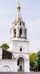 Fototapeta na wymiar Belfry Church of Our Lady of Kazan in Kolomenskoye, Moscow