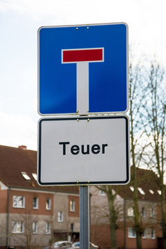 Schild 95 - Teuer